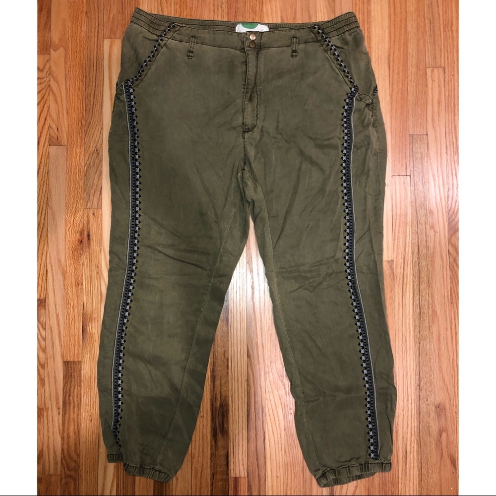 Anthropologie Green Jogger Pants